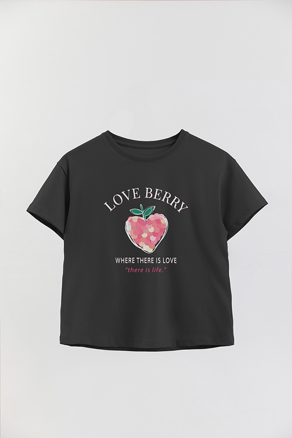 REMERA GIRL OVER LOVE BERRY