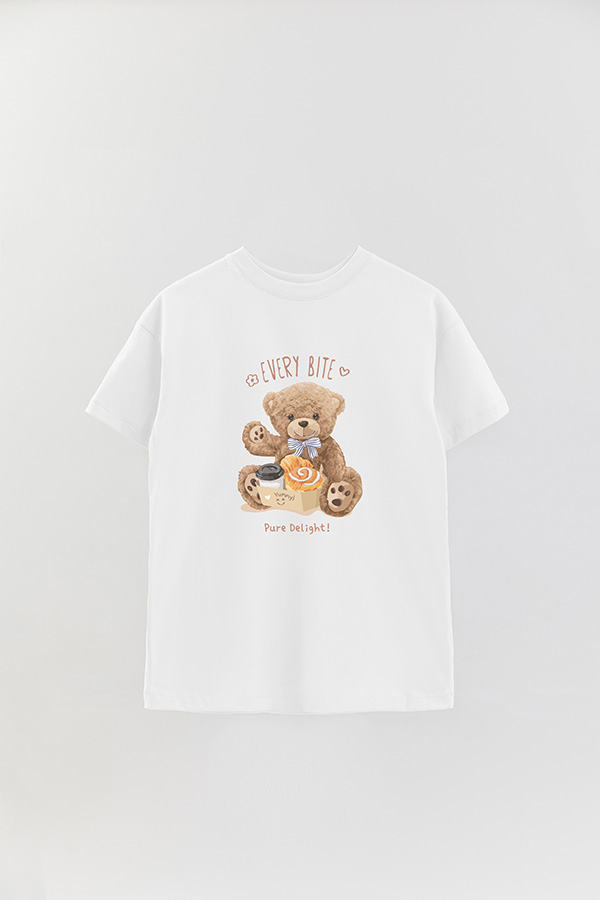 REMERA OVER ESTAMPADA UNISEX TEDDY EVERY BITE
