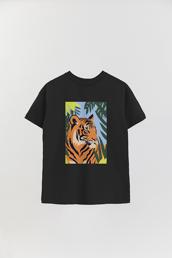 REMERA OVER ESTAMPADA TIGER B5