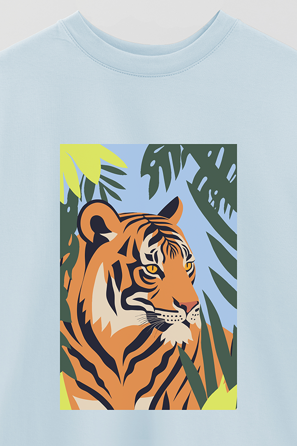 REMERA OVER ESTAMPADA TIGER B5