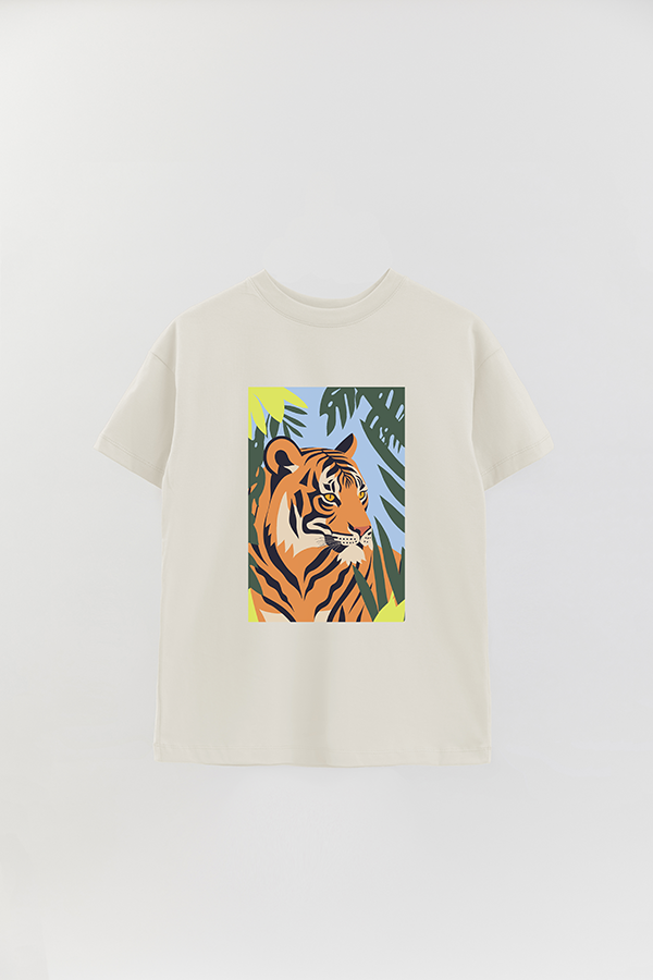 REMERA OVER ESTAMPADA TIGER B5