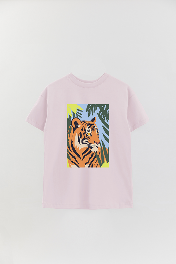 REMERA OVER ESTAMPADA TIGER B5