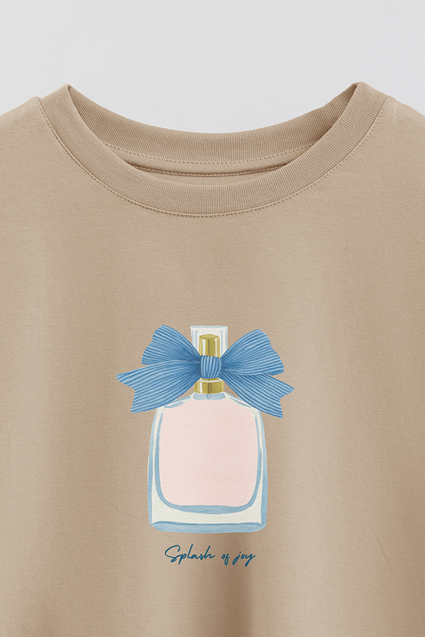 REMERA CROP ESTAMPADA COASTAL SPLASH OF JOY