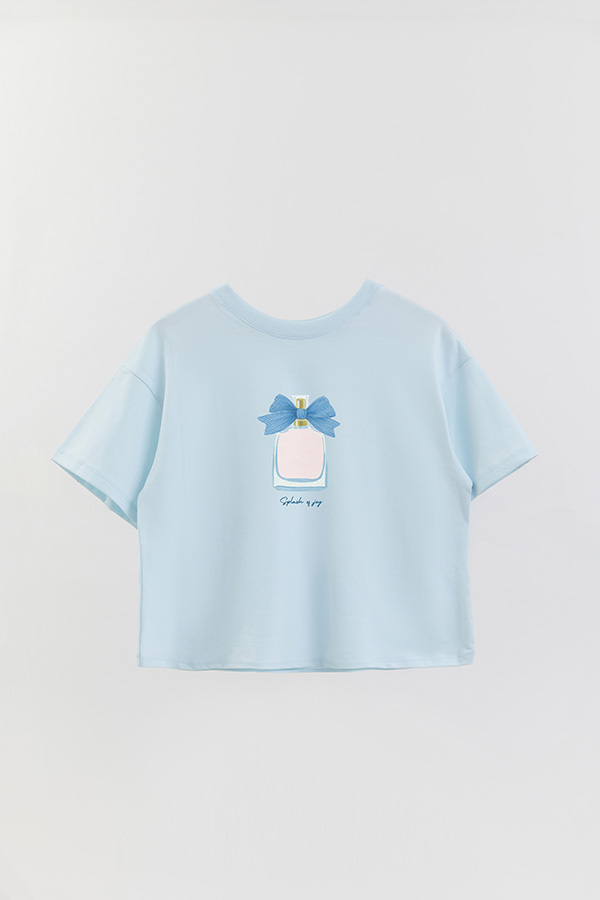 REMERA CROP ESTAMPADA COASTAL SPLASH OF JOY