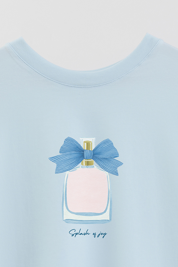 REMERA CROP ESTAMPADA COASTAL SPLASH OF JOY