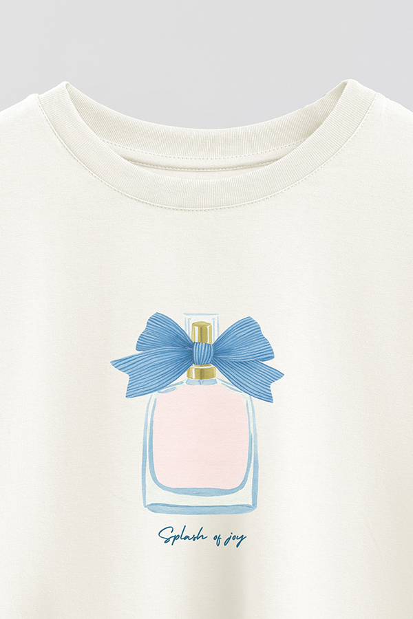 REMERA CROP ESTAMPADA COASTAL SPLASH OF JOY