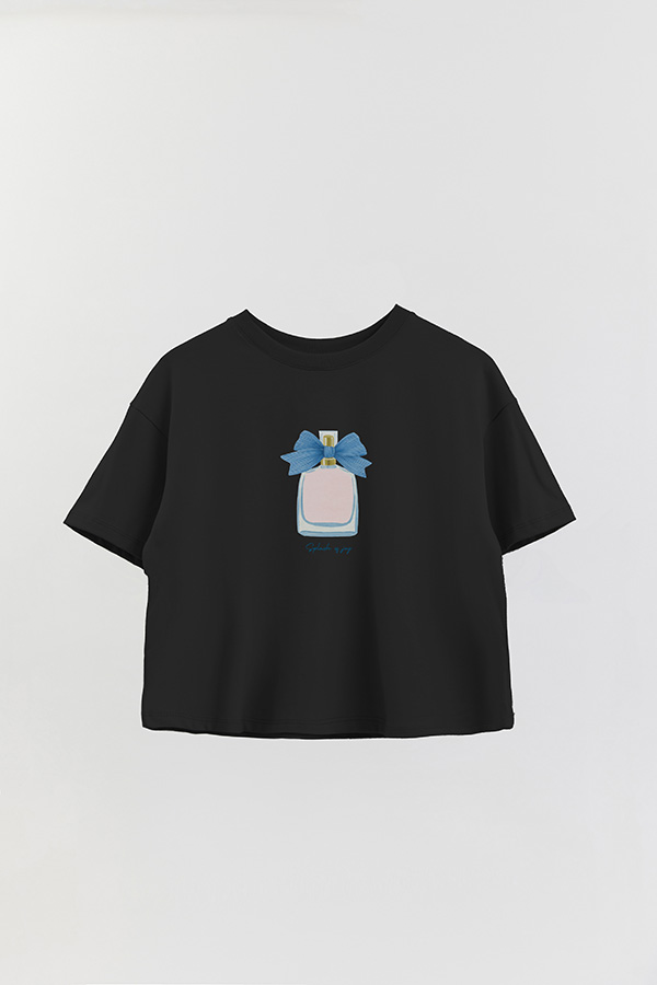 REMERA CROP ESTAMPADA COASTAL SPLASH OF JOY