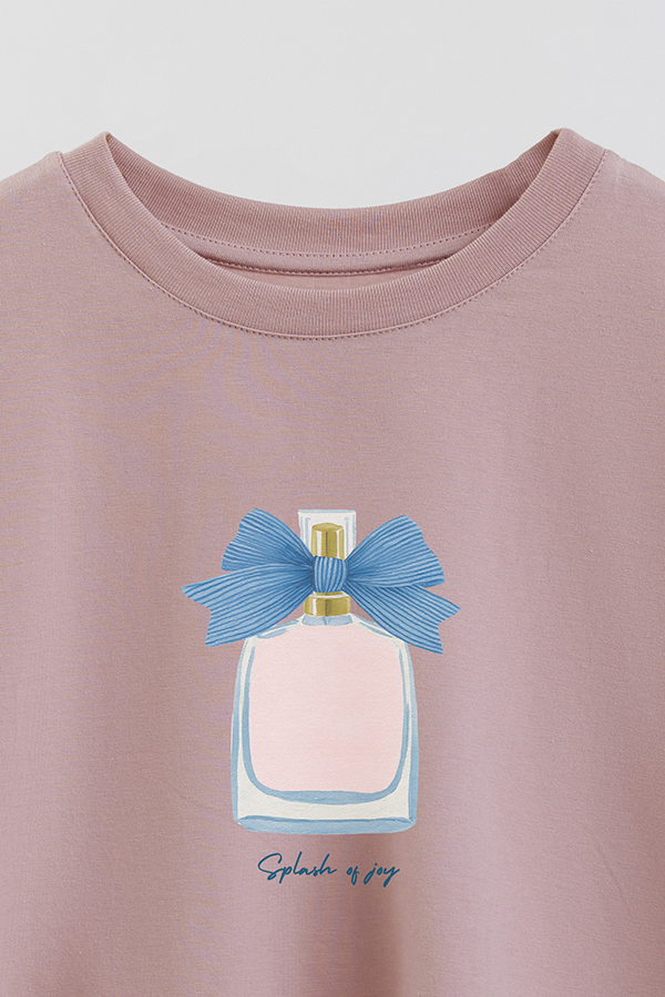 REMERA CROP ESTAMPADA COASTAL SPLASH OF JOY