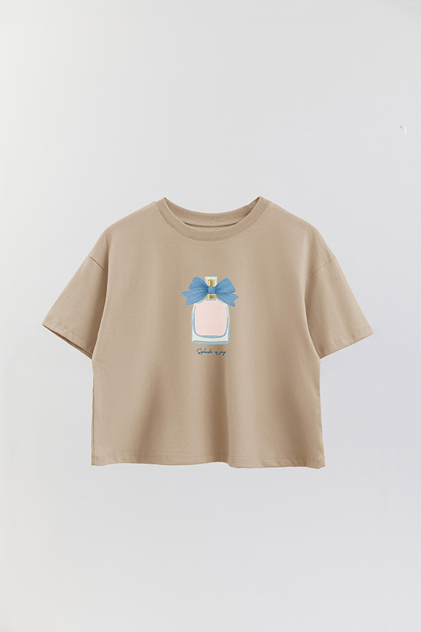 REMERA CROP ESTAMPADA COASTAL SPLASH OF JOY