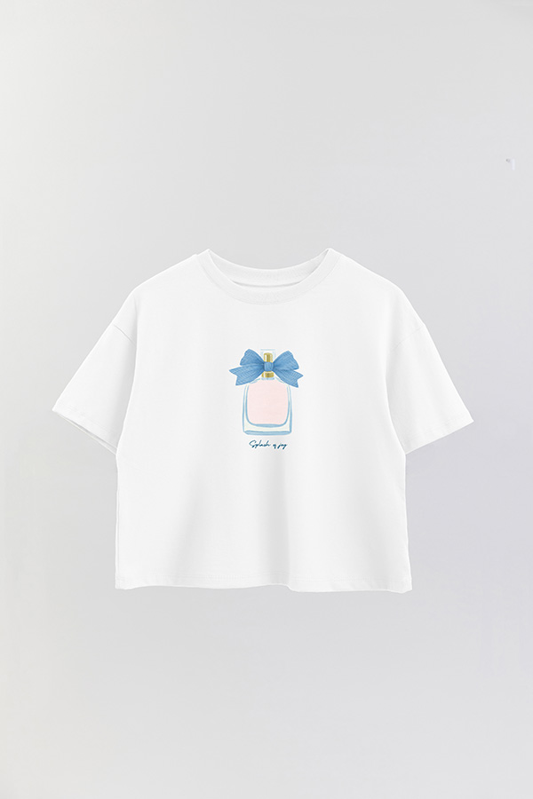 REMERA CROP ESTAMPADA COASTAL SPLASH OF JOY