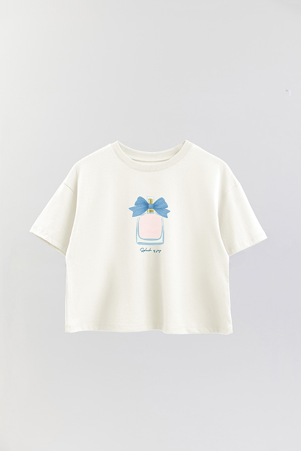 REMERA CROP ESTAMPADA COASTAL SPLASH OF JOY