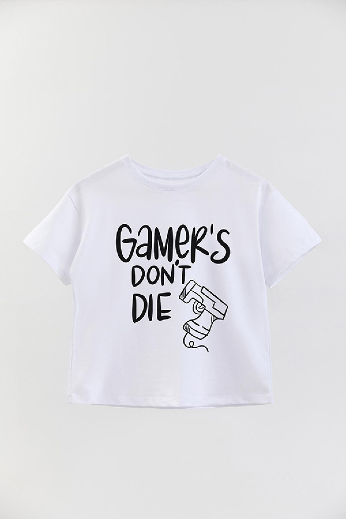 REMERA BOY OVER GM GAMERS DONT DIE