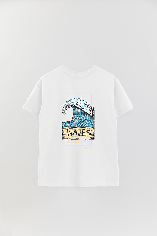 REMERA OVER ESTAMPADA WAVES SURFING 2