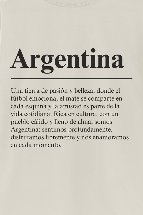 REMERA OVER ESTAMPADA ARG LA RAZON