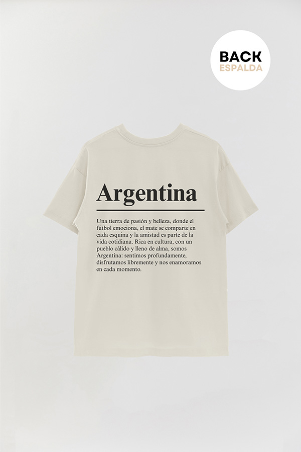 REMERA OVER ESTAMPADA ARG LA RAZON