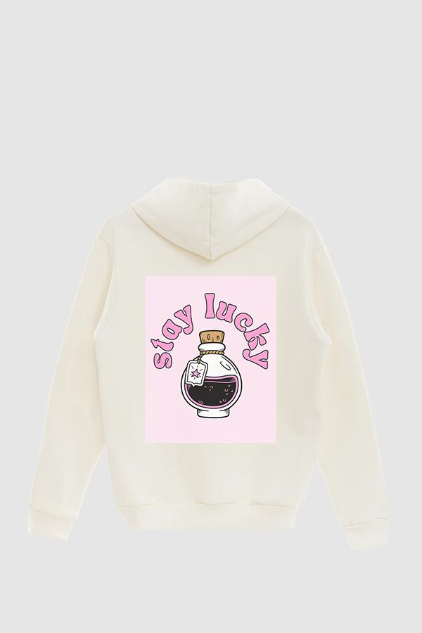 HOODIE ESTAMPADO POSTER STAY LUCKY