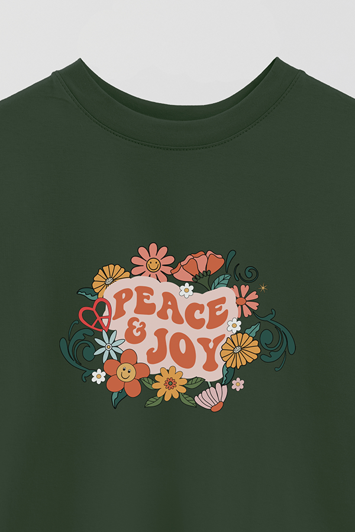 REMERA OVER ESTAMPADA BH2 PEACE AND JOY