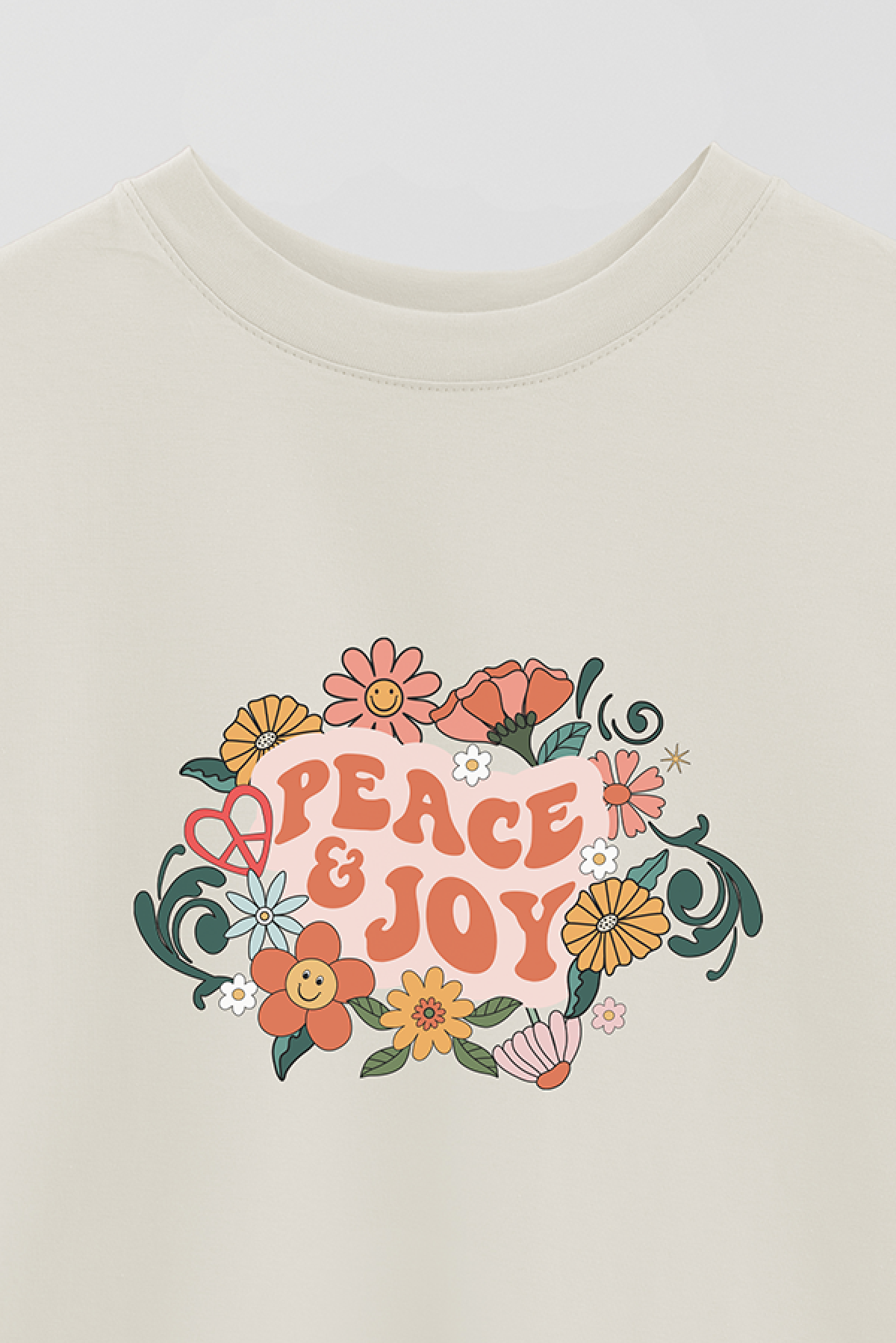 REMERA OVER ESTAMPADA BH2 PEACE AND JOY
