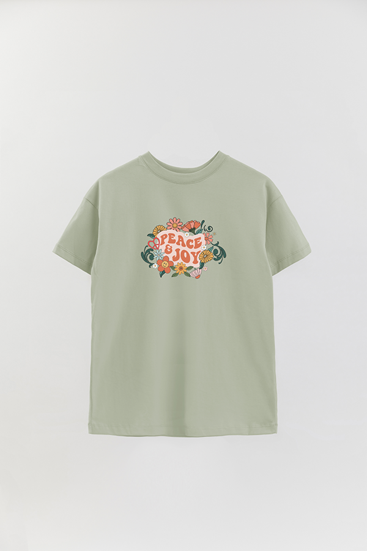 REMERA OVER ESTAMPADA BH2 PEACE AND JOY