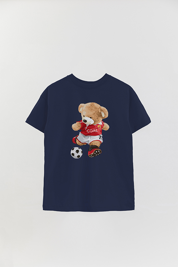 REMERA OVER ESTAMPADA UNISEX TEDDY FOOTBALL PLAYER
