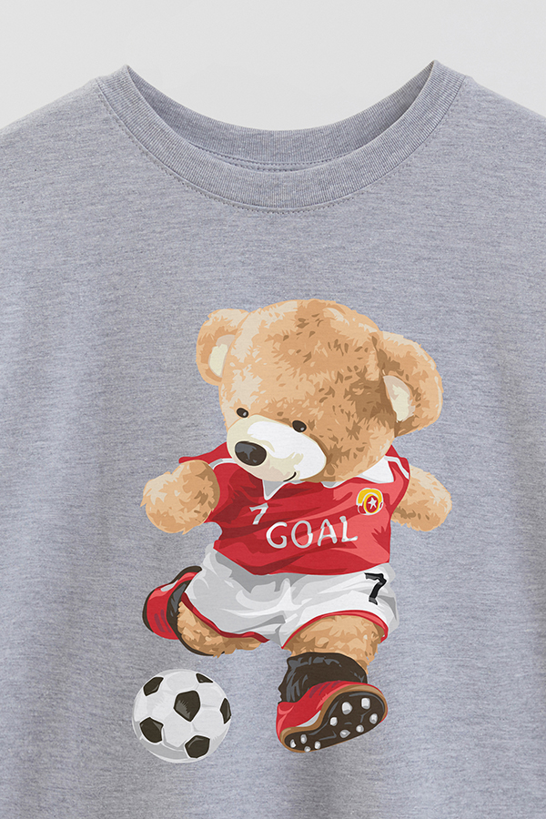 REMERA OVER ESTAMPADA UNISEX TEDDY FOOTBALL PLAYER