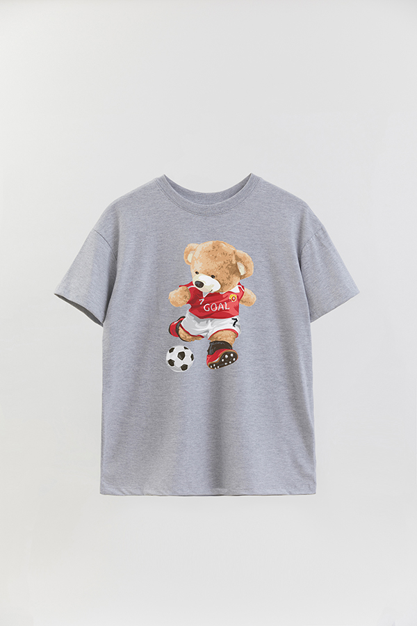 REMERA OVER ESTAMPADA UNISEX TEDDY FOOTBALL PLAYER