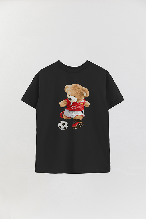 REMERA OVER ESTAMPADA UNISEX TEDDY FOOTBALL PLAYER