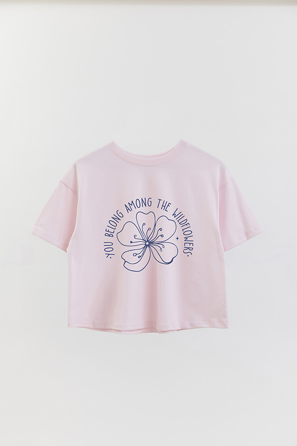 REMERA CROP ESTAMPADA BL YOU BELONG AMONG