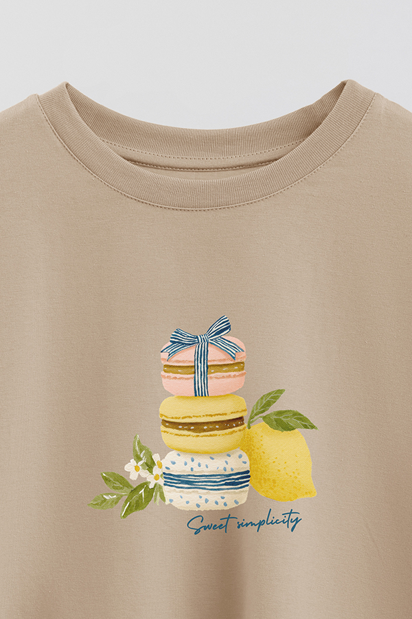 REMERA CROP ESTAMPADA COASTAL SWEET SIMPLICITY
