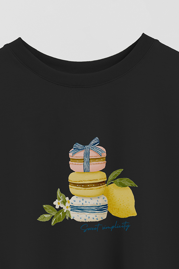 REMERA CROP ESTAMPADA COASTAL SWEET SIMPLICITY