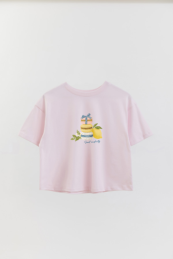 REMERA CROP ESTAMPADA COASTAL SWEET SIMPLICITY