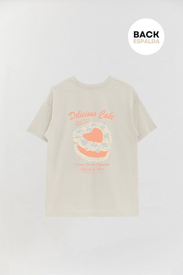REMERA OVER FB ESTAMPADA DELICIOUS CAKE