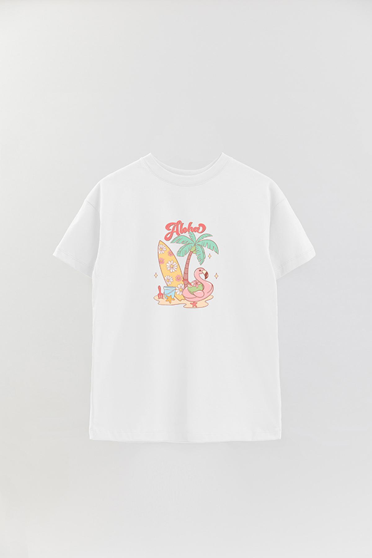 REMERA OVER ESTAMPADA RT ALOHA