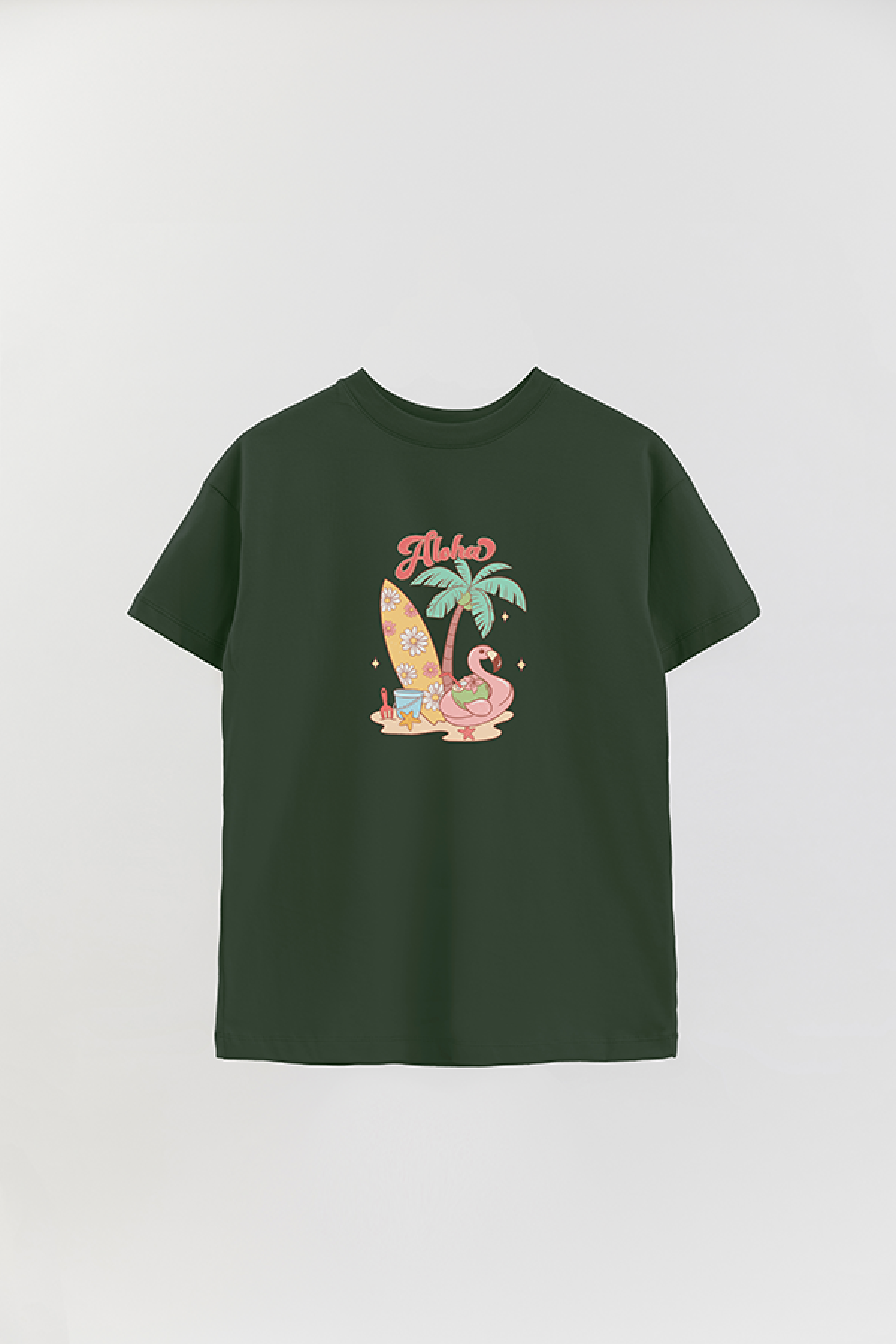 REMERA OVER ESTAMPADA RT ALOHA