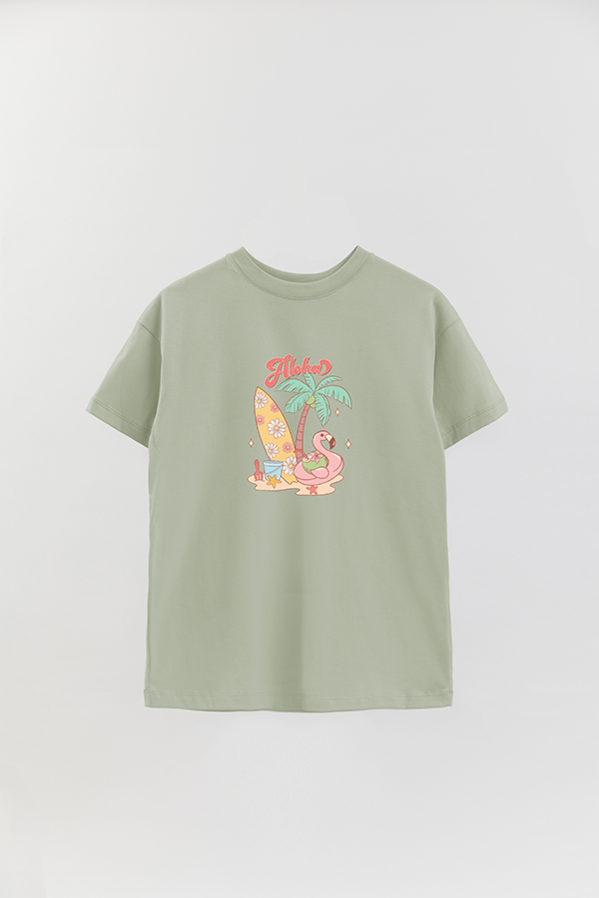 REMERA OVER ESTAMPADA RT ALOHA