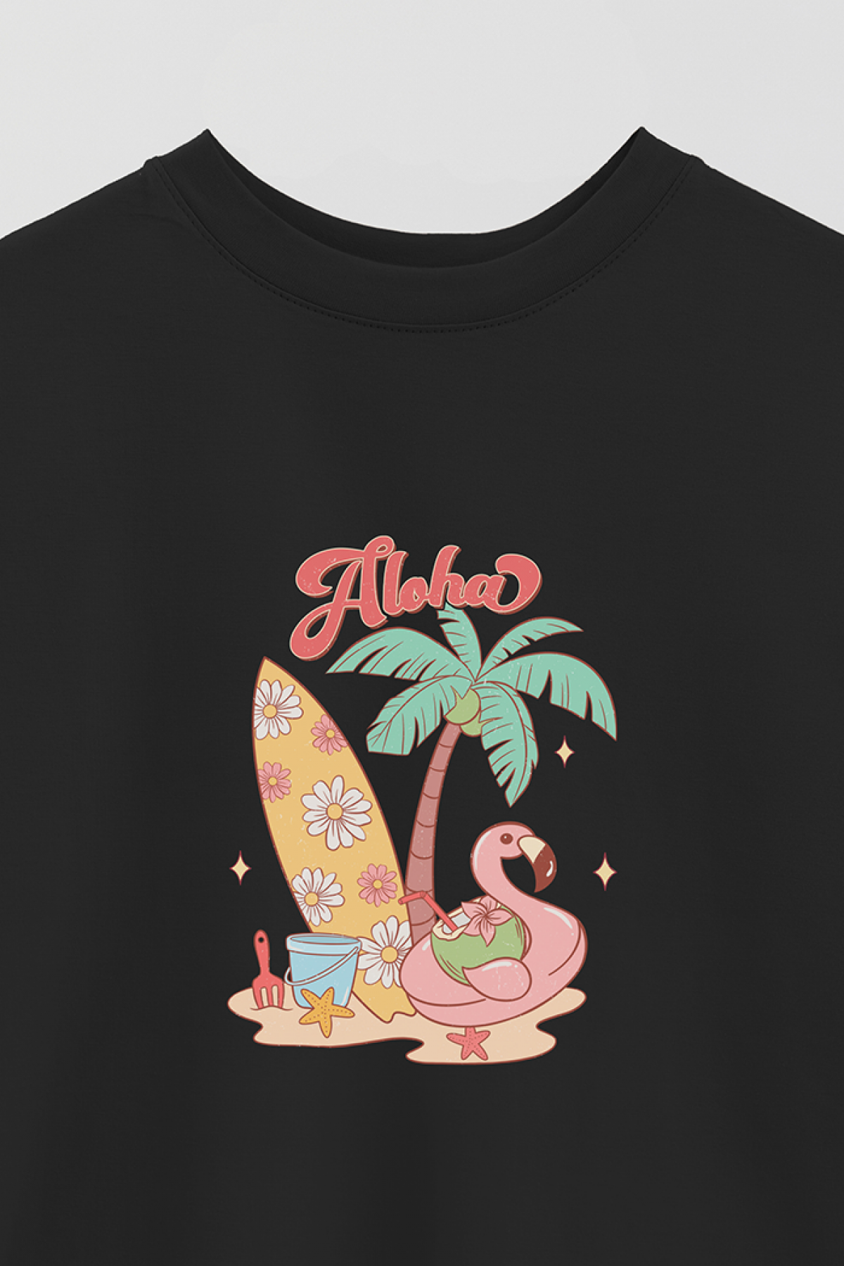 REMERA OVER ESTAMPADA RT ALOHA