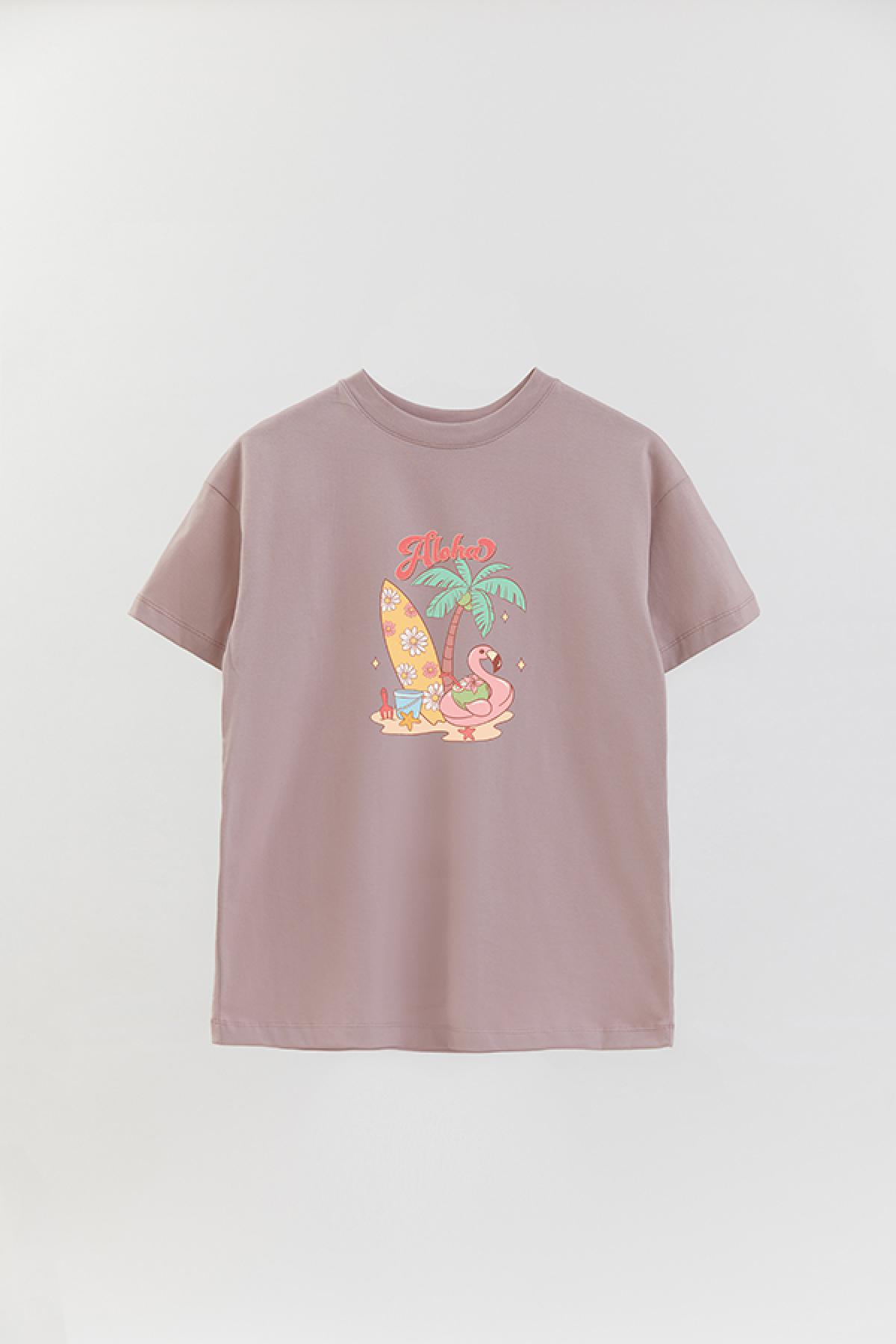 REMERA OVER ESTAMPADA RT ALOHA