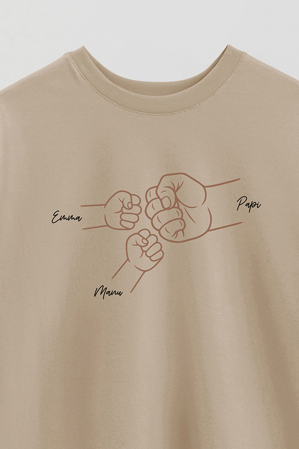 REMERA OVER ESTAMPADA DDP PERSONALIZADO MANOS