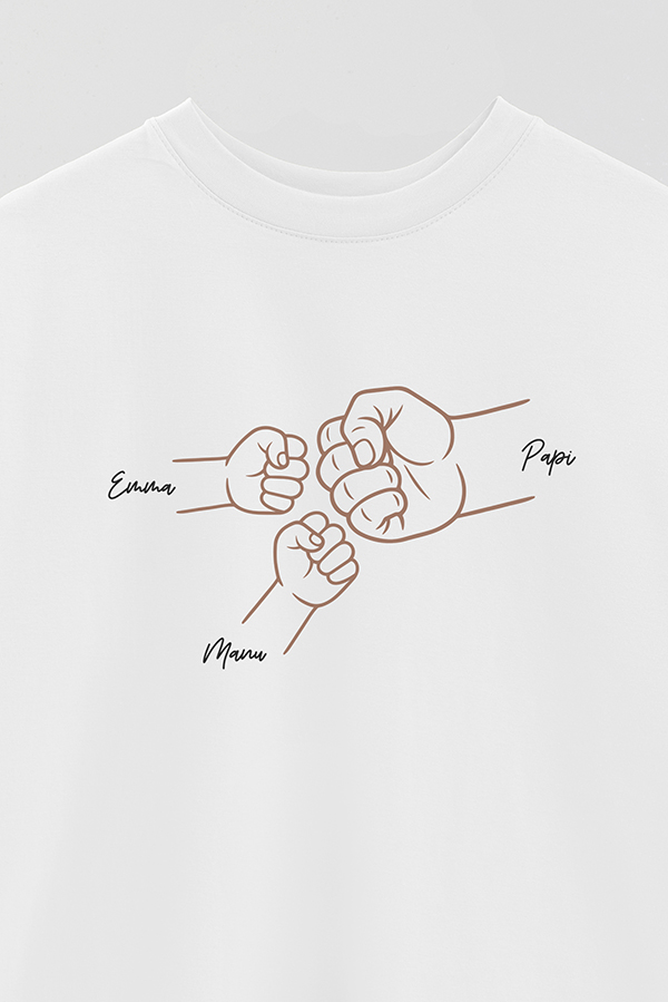 REMERA OVER ESTAMPADA DDP PERSONALIZADO MANOS