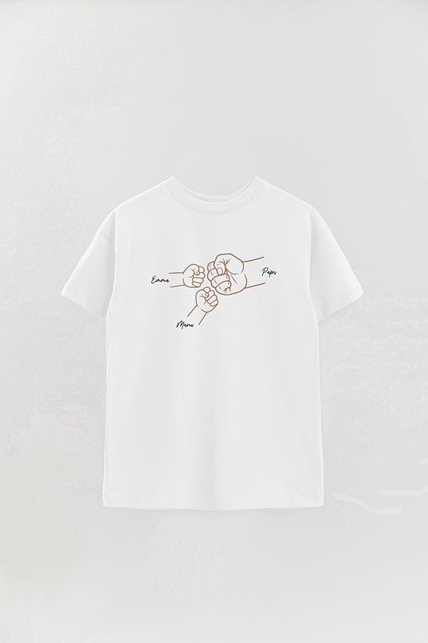 REMERA OVER ESTAMPADA DDP PERSONALIZADO MANOS