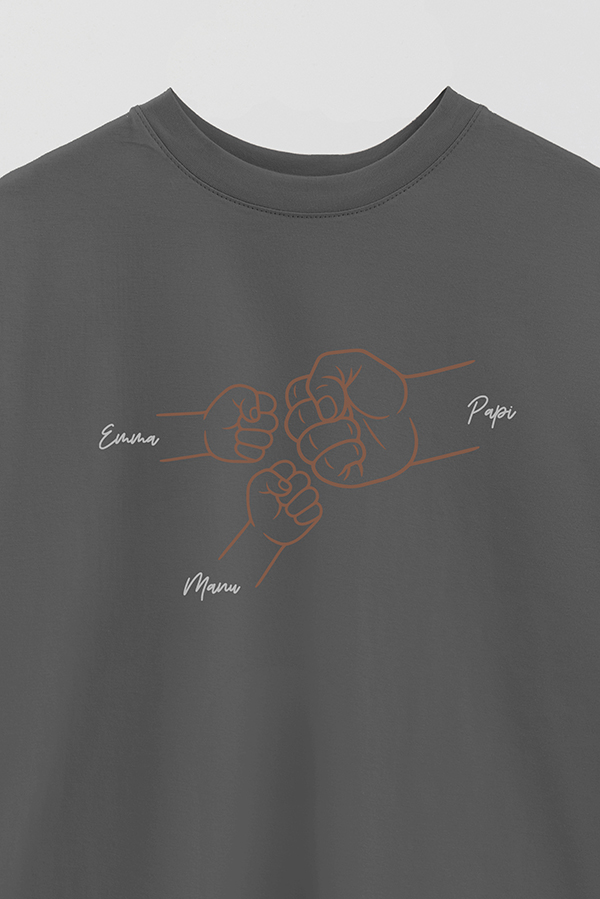 REMERA OVER ESTAMPADA DDP PERSONALIZADO MANOS