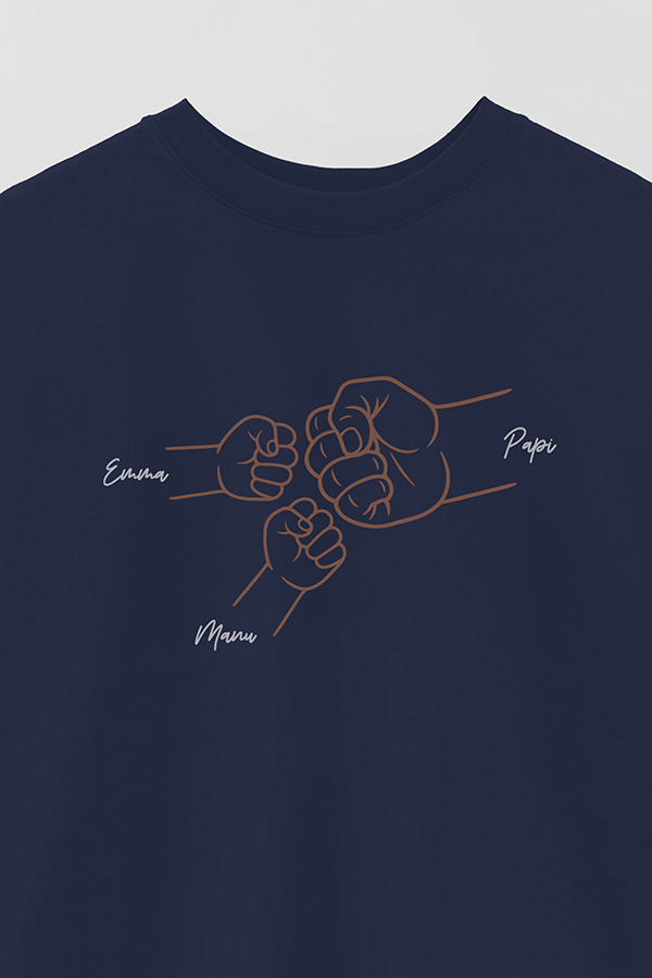 REMERA OVER ESTAMPADA DDP PERSONALIZADO MANOS