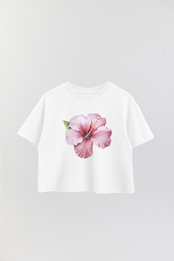 REMERA CROP ESTAMPADA HIBISCUS 6
