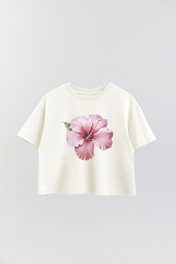 REMERA CROP ESTAMPADA HIBISCUS 6