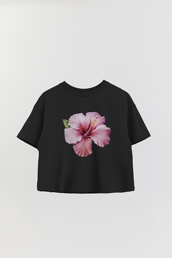 REMERA CROP ESTAMPADA HIBISCUS 6