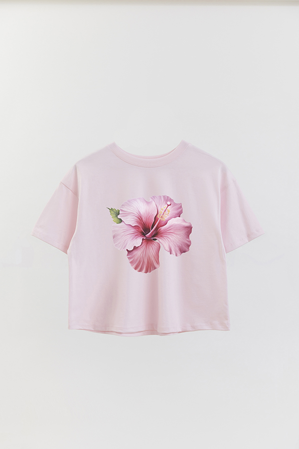 REMERA CROP ESTAMPADA HIBISCUS 6