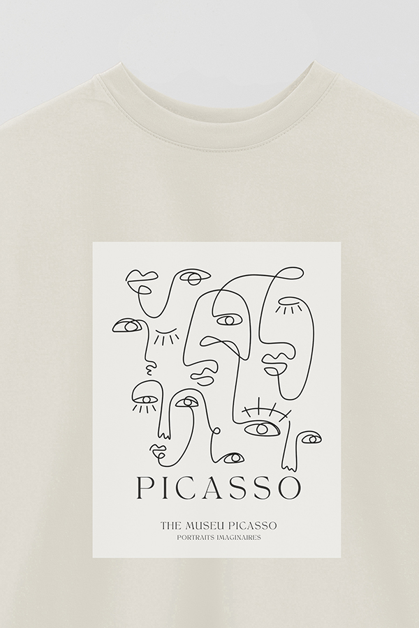 REMERA OVER ESTAMPADA ART COLLECTION FACE