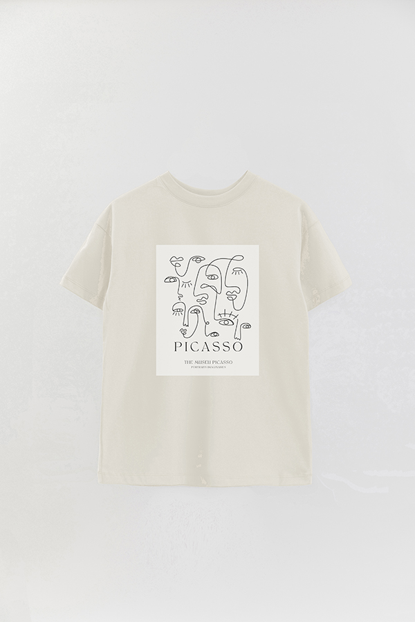REMERA OVER ESTAMPADA ART COLLECTION FACE