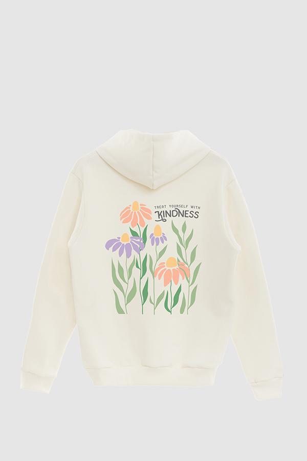 HOODIE ESTAMPADO BOHO TREAT YOURSELF WITH KINDNESS