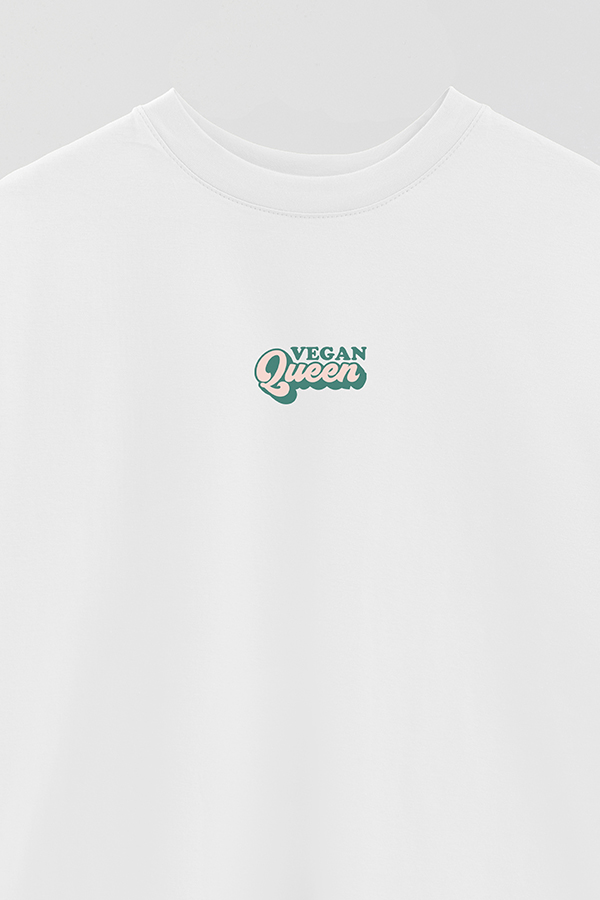 REMERA OVER ESTAMPADA VEGAN QUEEN